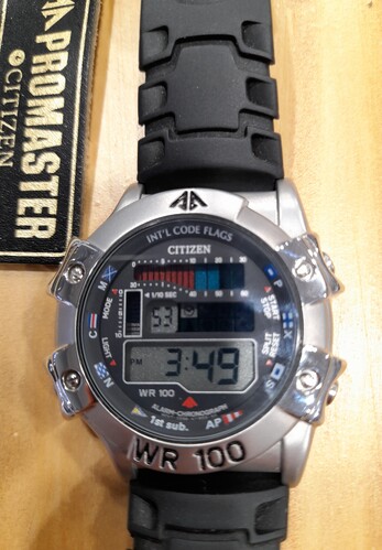 Citizen Promaster 100m WR Wind Surfing Digital Watch MC7000 04F