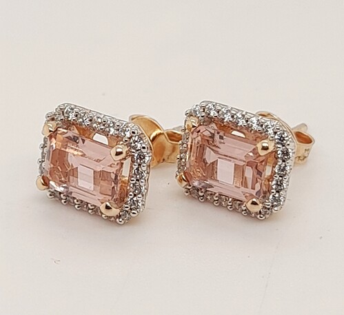 Morganite sales cubic zirconia