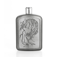 Limited Edition Rulz Stallion 150ml Pewter Hip Flask