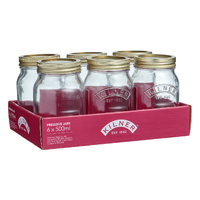 Set of 6 Genuine 500ml Perserve Jars