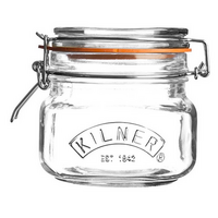 500ml Square Clip Top Jar