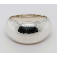 Polished Dome Sterling Silver Ring AUS Size N - CLEARANCE
