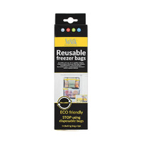Set of 4 Reusable Freezer Bags + Clips