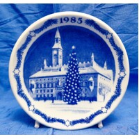 Royal Copenhagen 1985 Christmas Plaquette Townhall of Copenhagen