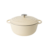 Pyrolux® Pyrochef 28cm/6 Litre Meringue Enamelled Cast Iron Round French Oven
