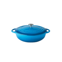 Pyrolux PyroChef 30cm/5litre Ocean Blue Cast Iron Round Chef's Pan