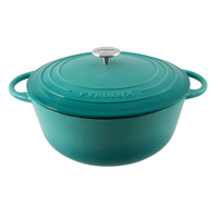 PyroChef 26cm/5litre Aquamarine Enamelled Cast Iron Round French Oven