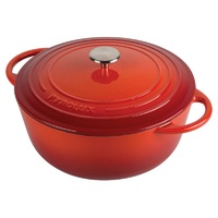 Pyrochef 28cm/6 Litre Red Enamelled Cast Iron Casserole