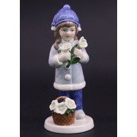 Royal Copenhagen Annual Figurine 2008 Laura (Girl Holding Flowers)