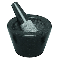 Black 13cm Conical Mortar and Pestle