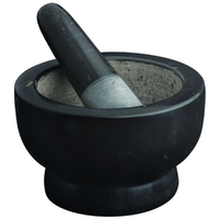 Black Marble Footed Mortar & Pestle