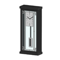 Modern Black Timber Pendulum Wall Clock CL13-H2934