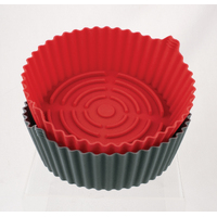 Airfryer Set of 2 Round Silicone Inserts 20 x 19 x 7.5cm