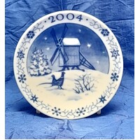Royal Copenhagen 2004 Christmas Plaquette The Old Mill at Stouby 1404702 - CLEARANCE