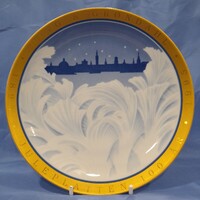 Bing & Grondahl Christmas Centennial Plate with Gold Rim 1895 - 1995