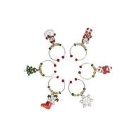 Christmas Wine Charms, Set of 6