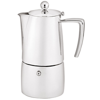 Stainless Steel Art Deco Double Wall 2 Cup Espresso Maker