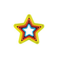 Star Multicolured Cookie Cutters Set of 5