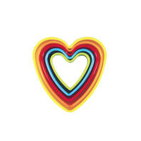 Heart Multicolured Cookie Cutters Set of 5