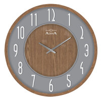 Wall Clock Timber and Grey Dial and Case 50cm Diameter CL17-A6730D