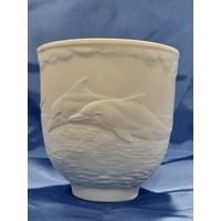 Lladro Collectors Society Dolphins At Play Candle Holder & Candle 17666