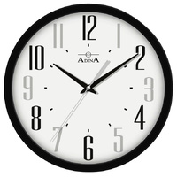 Black Analogue Quartz Wall Clock with Full-figured Numerals - CL20-A8356D