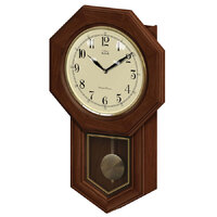 Octagonal Timber Oak Westminster/Whittington Chiming Wall Clock CL201-A