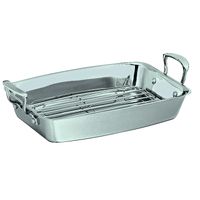 Impact 42 x 26 x 11cm Stainless Steel Induction Roasting Pan with Rack