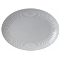 Gordon Ramsay Stoneware 'Maze' Light Grey 32cm Oval Platter