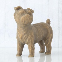 Willow Tree 'Love My Dog' (dark, small, standing) Figurine