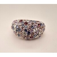 Chamilia Mauve Crystal (Swarovski Elements) Dome Sterling Silver Ring AUS Size N