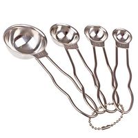 Set of 4 Stainless Steel Measuring Spoons