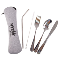 5 Piece Stainless Steel Traveller's Cutlery Set