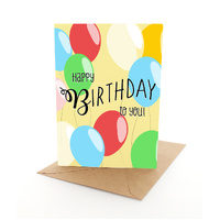 Balloons Happy Birthday to You Card