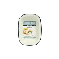 16 x 11cm Enamel Oblong Pie Dish 400ml 