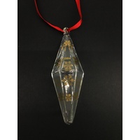 Holmegaard Golden Christmas 2004 Annual Crystal with 24 Carat Gold Prism Decoration - CLEARANCE
