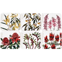 Australian Floral Emblems Set of 6 Assorted Coasters