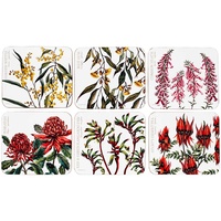 Australian Floral Emblems Set of 6 Assorted Coasters