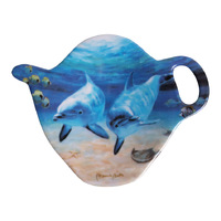 Playful Dolphins Underwater Buddies Tea Bag Holder - Clearance