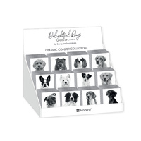 Delightful Dogs Collection 10cm Square Ceramic Coasters