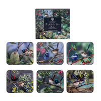The Australian Wren Collection Set of 6 Cork-backed Coasters