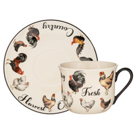 Heartland Collection 400ml New Bone China Cup & Saucer