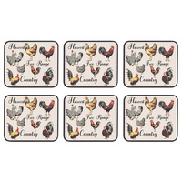 Heartland Collection Set of 6 Corkbacked Coasters