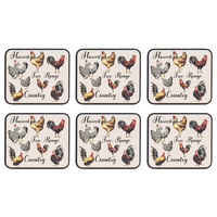 Heartland Collection Set of 6 Corkbacked Coasters