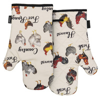 Heartland Collection Set of 2 Cotton Oven Mitts