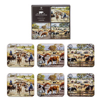 Quirky Cats Collection Set of 6 Assorted Cork-backed Coasters