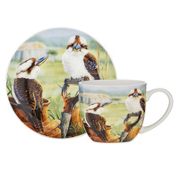 A Country Life 230ml Fine Bone China Cup & Saucers