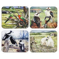 A Country Life Pack of 4 Assorted Corkback Coasters