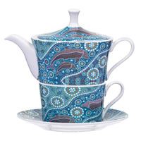 Ashdene Maarakool Art Collection Dolphins Dreaming Tea For One