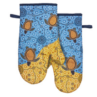 Ashdene Maarakool Art Collection Turtles Dreaming Set of 2 Cotton Oven Mitts